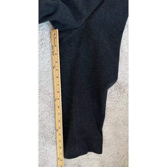 Andrew Fezza R-46 Black Wool & Cashmere Blend Mens Long Overcoat w/ Lapel Pin - Picture 6 of 16